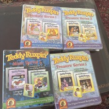 1985 Worlds Of Wonder Teddy Ruxpin PictureBooks and Cartridges 2 unopened 2 open
