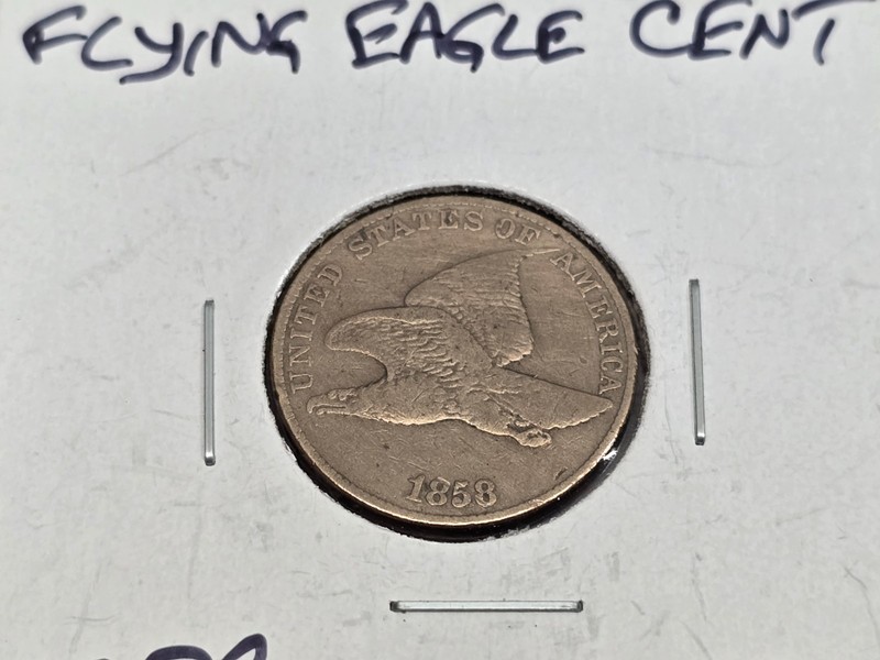 1858 Flying Eagle Cent One Penny