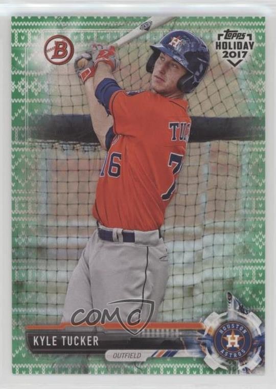 2017 Topps Holiday Bowman Green Holiday Sweater 58/99 Kyle Tucker #TH-KT o7m