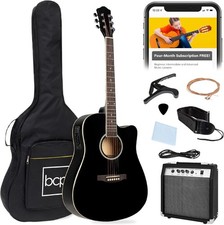 Best Choice Products Beginner Acoustic Electric Guitar Starter Set w/ 41in, All