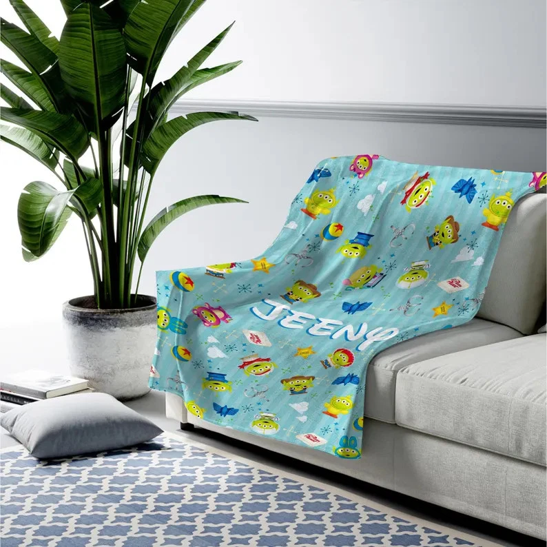 Disney Toy Story Alien Cute Mini Pattern Customize Fleece Blanket