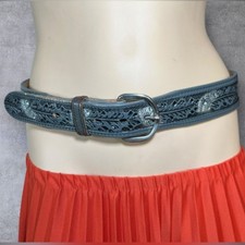 Vintage E & H Tooled Leather Belt โ Made in USA 34"