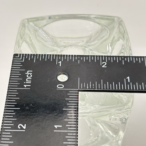 Crystal Ice Cube Optic Candle Holders MCM Vintage 1960s Cubes Clear - Picture 9 of 10