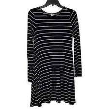 Old Navy Dress Size XS Black White Striped Womens Pullover LS Casual Comfortable