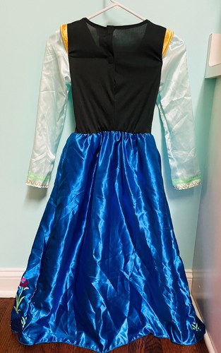 Disney FROZEN ANNA COSTUME DRESS LOT 2 Halloween Girls M Coronation Green Blue - Picture 10 of 24