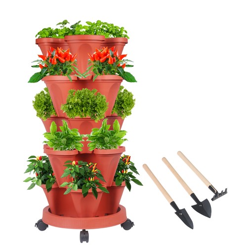 5Pack Plant Grow Pots Kitchen Vegetable Pot Fabric Pot Nursery Soil Pot - Picture 6 of 10