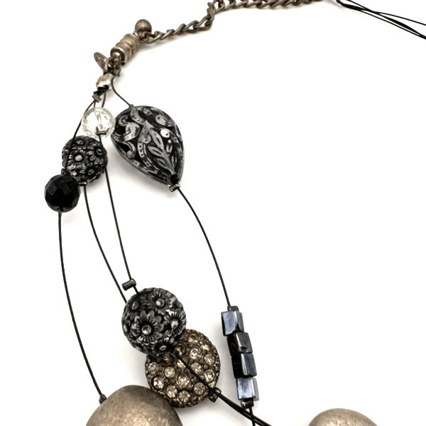 Chico’s multi-layer gemstone beaded wire necklace… - image 8