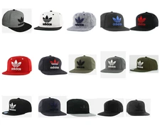 adidas Men's Originals Trefoil Chain Flatbrim Snapback Cap Hat, One Size