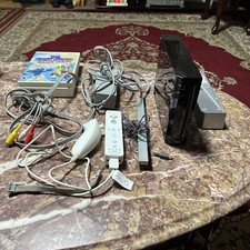 Nintendo Wii Console Bundle Black Gamecube Compatible Controller