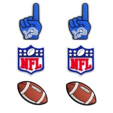 NFL Detroit Lions Football Team For Crocs Shoe Charms Jibbitz - 6 pieces