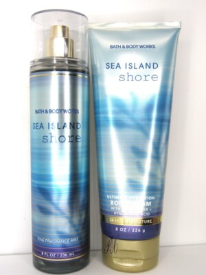 BATH & BODY SEA ISLAND SHORE FRAGRANCE MIST & BODY CREAM SET