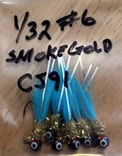 Hand Tied Hackle Tail Crappie Jigs Made in The USA 1/16th Ounce #4 or 6 Hook New