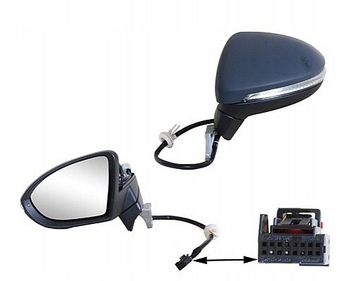 Left Exterior Mirror For VW Touran (5T) 05.2015- 6 Pin With Turn Signal