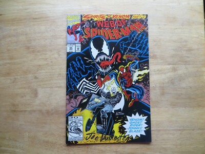 1992 WEB OF SPIDER-MAN # 95 VENOM SIGNED 2X ALEX SAVIUK & JOE