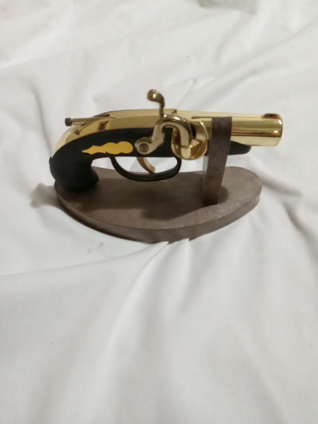 *{ML42}Vntg MODERN ROYAL Derringer Table Lighter/ Stand Made in Japan RARE Brass