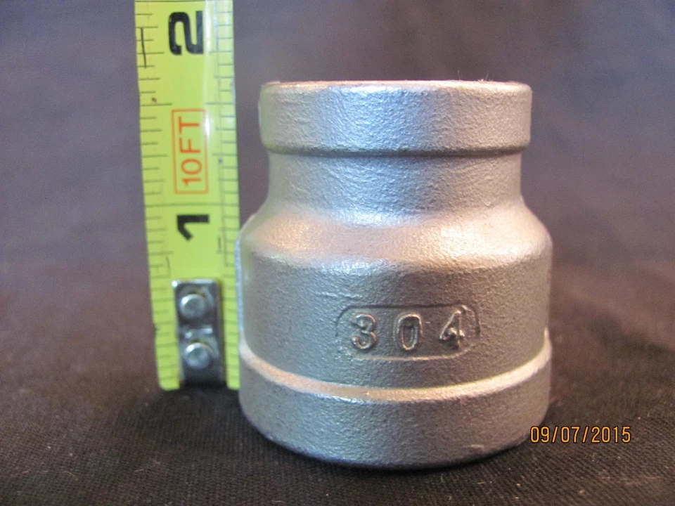 10 - 3/4" X 1" Stainless Steel reducer couplings, New!!! - Image 4 of 4