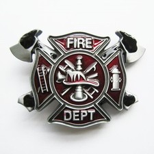BRAND NEW FIRE FIGHTER BELT BUCKLE LOGO WITH AXES
