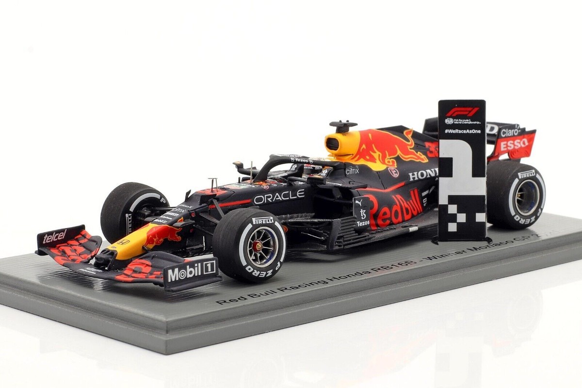 Spark 7676 2021 Honda RB16B Monaco GP Winner Max Verstappen w/1