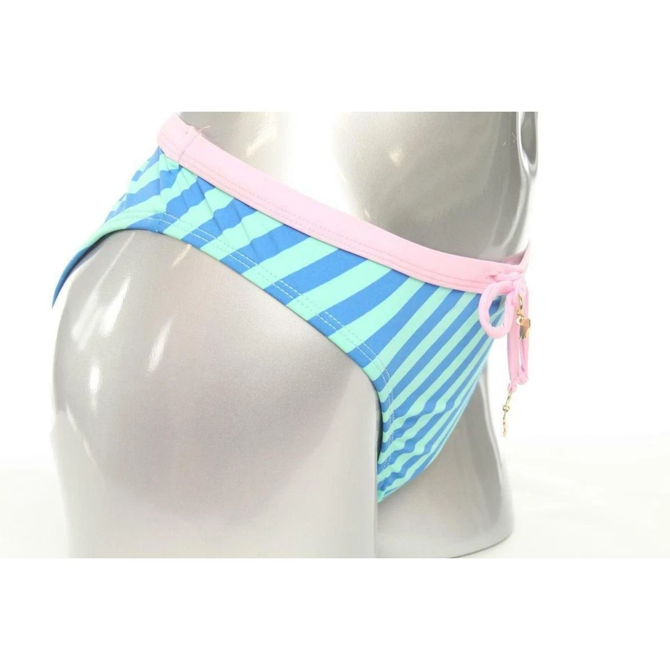 Bikini de natación moderno con bandas Hipster para mujer L parte inferior media cuchara azul Foto 2 de 3