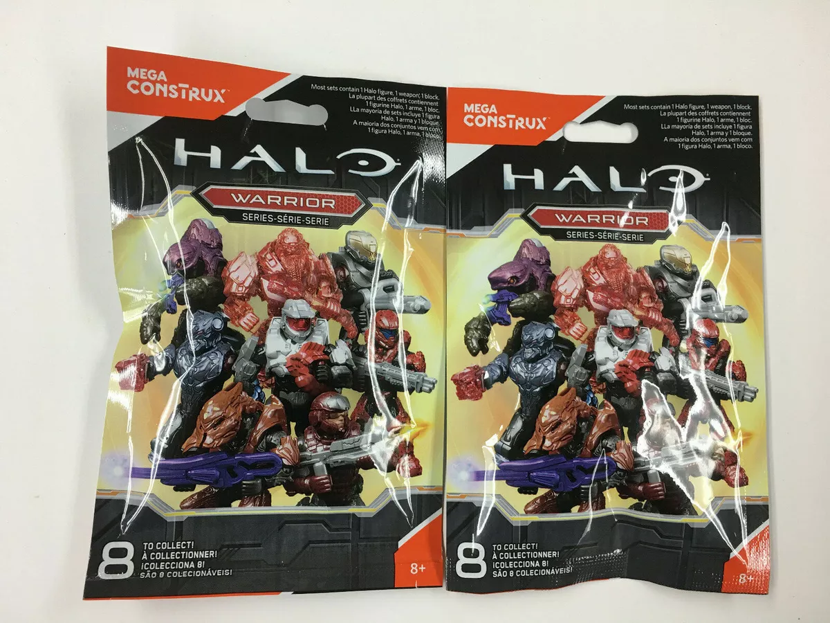 Halo Mega Construx Micro Action Figures Warrior Series CNC84 Blind Bag (2  Pack)