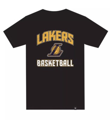 Los Angeles Lakers '47 Brand Black Game Changer Super Rival T-Shirt