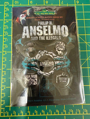 Philip H. Anselmo And The Illegals Brain 5 Button Badge Pack Officially Licensed
