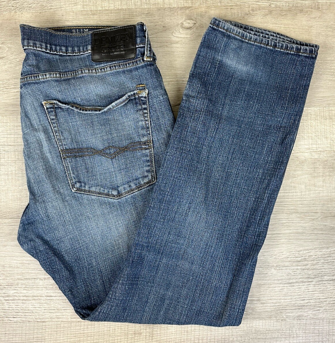 パンツ unknown straight denim Denizen 232 Slim Straight Fit Jeans Distressed Denim Mens 36X32