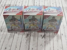 (3) 2021 Topps Chrome Soccer MLS Trading Card Blaster Box New Factory Sealed
