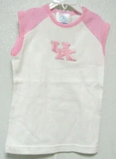 NCAA Kentucky Wildcat Pink KU Logo Raglan Tank Shirt Two Feet Ahead #140