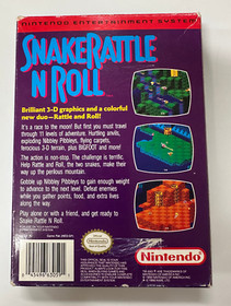 Snake Rattle N Roll (Nintendo, 1991, NES) Game, Box, Dust Cover- TESTED & WORKS