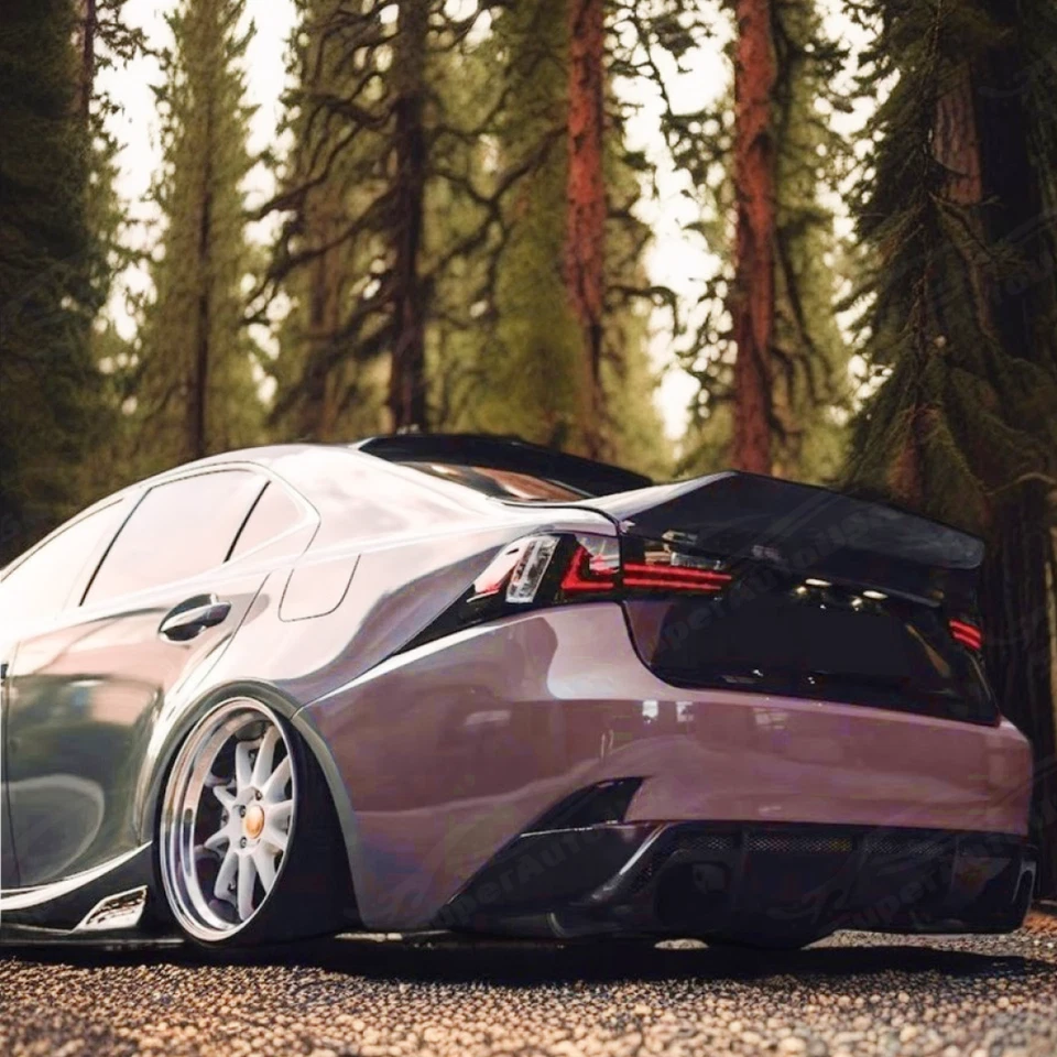 Compatível com 13-17 Lexus IS200t/IS250/IS300/IS350 Sedan tampa de fibra de carbono real porta-malas de carro - Imagem 2 de 4