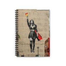 Banksy inspired art work- Spiral Notebook - Ruled Line