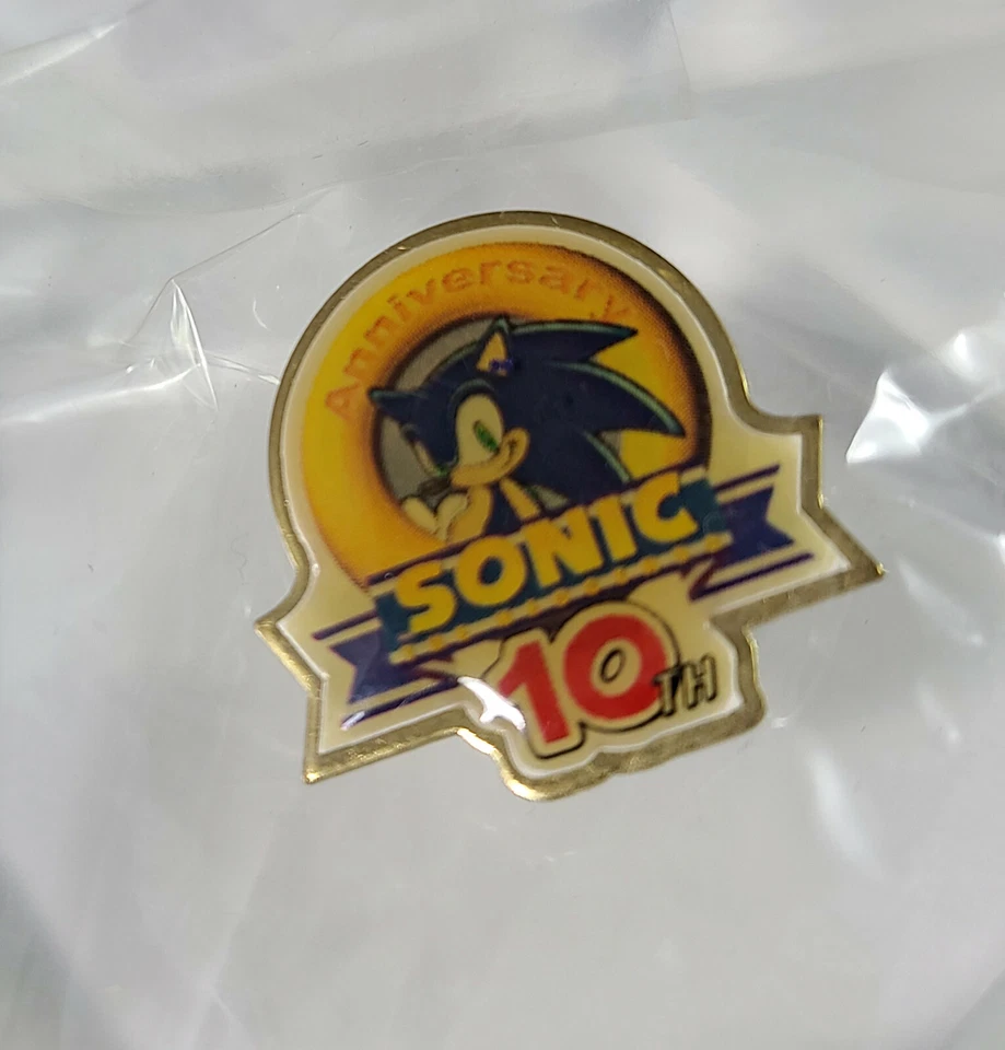 Sonic 10th Anniversary Pin E3 Memorabilia Promo RARE Sega Genesis the Hedgehog - Image 2 of 4