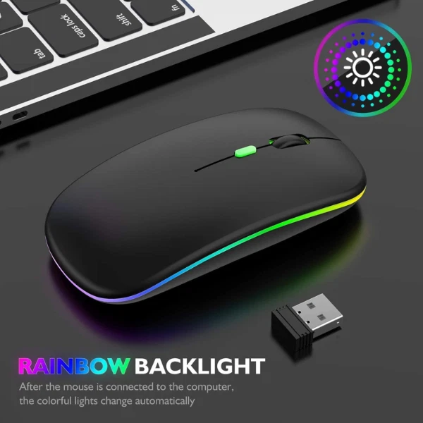 NEW WIRED USB OPTICAL MOUSE FOR PC LAPTOP COMPUTER ANDROID BOX SCROLL RGB LED UK - Image 4 of 4