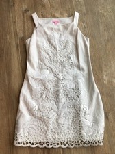 25. Lilly Pulitzer Embroidered Lace Eyelet Overlay Shift Princess Dress 390