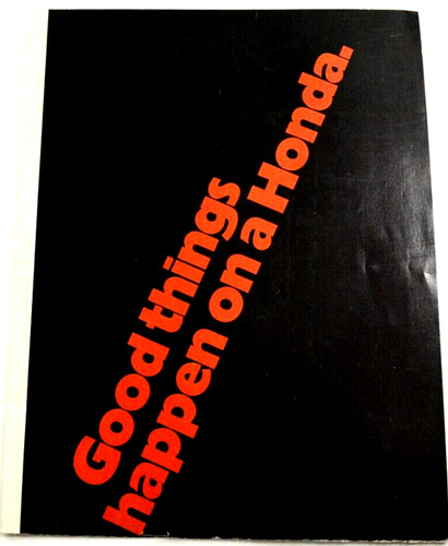 Scarce 1974 Good Things Happen On A Honda Dealership Sales Fold-Out Mag Brochure