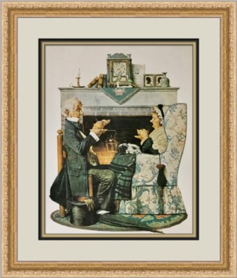 Norman Rockwell Tea Time Custom Framed Print