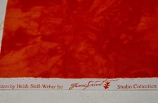 1/2 Yard Heide Stoll-Weber for Free Spirit Cotton Fabric Batik Orange