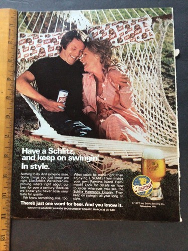 Schlitz Beer Vintage Ad Clipping Original Magazine Print #1 - 第 1/2 張圖片