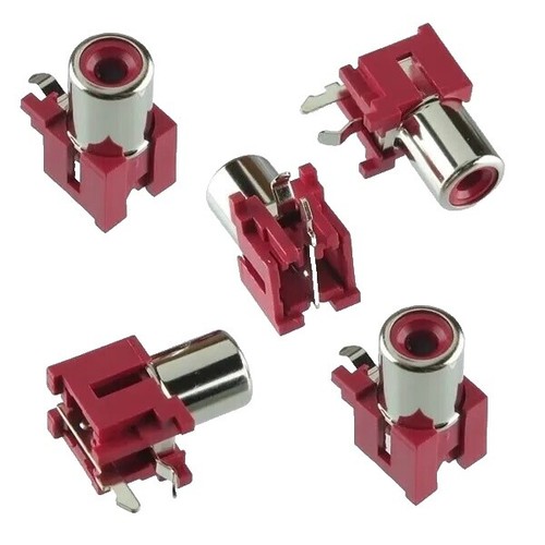 5 Pezzi Connettori RCA Femmina Per PCB - Jack Video/Audio 2 Posizioni - Foto 7