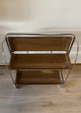 Original Bremshey Servierwagen Teewagen Klappbar 60er 70er Nussbaum Kein Rost