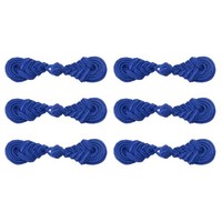 "6 Paar Chinesische Knoten KnöPfe Leuchtend Blaue KnöPfe 3\"X0.7\""