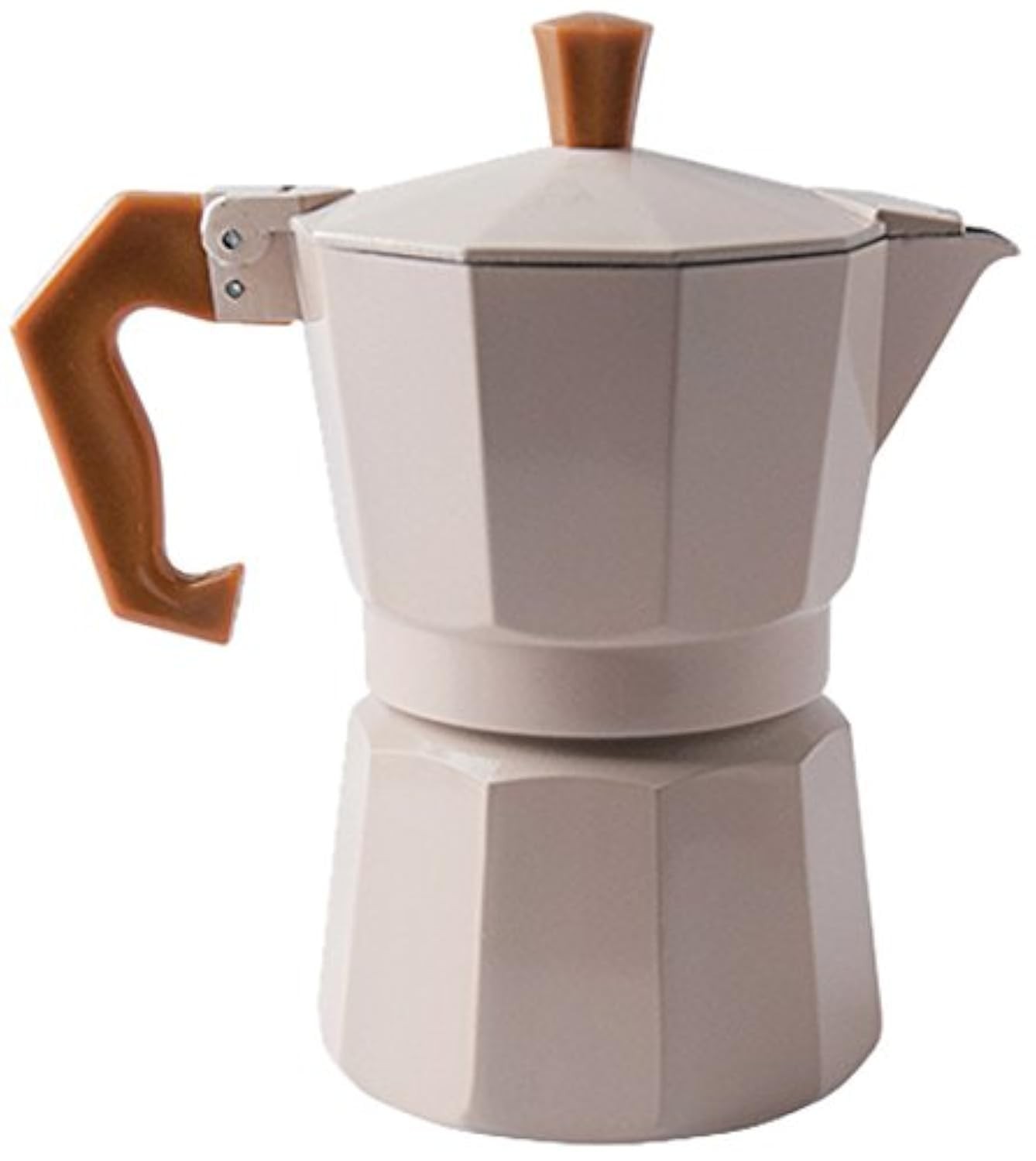 Excelsa Caffettiera Color 1 Tazza, Alluminio, Crema, Fino a 2 Tazze GDzb