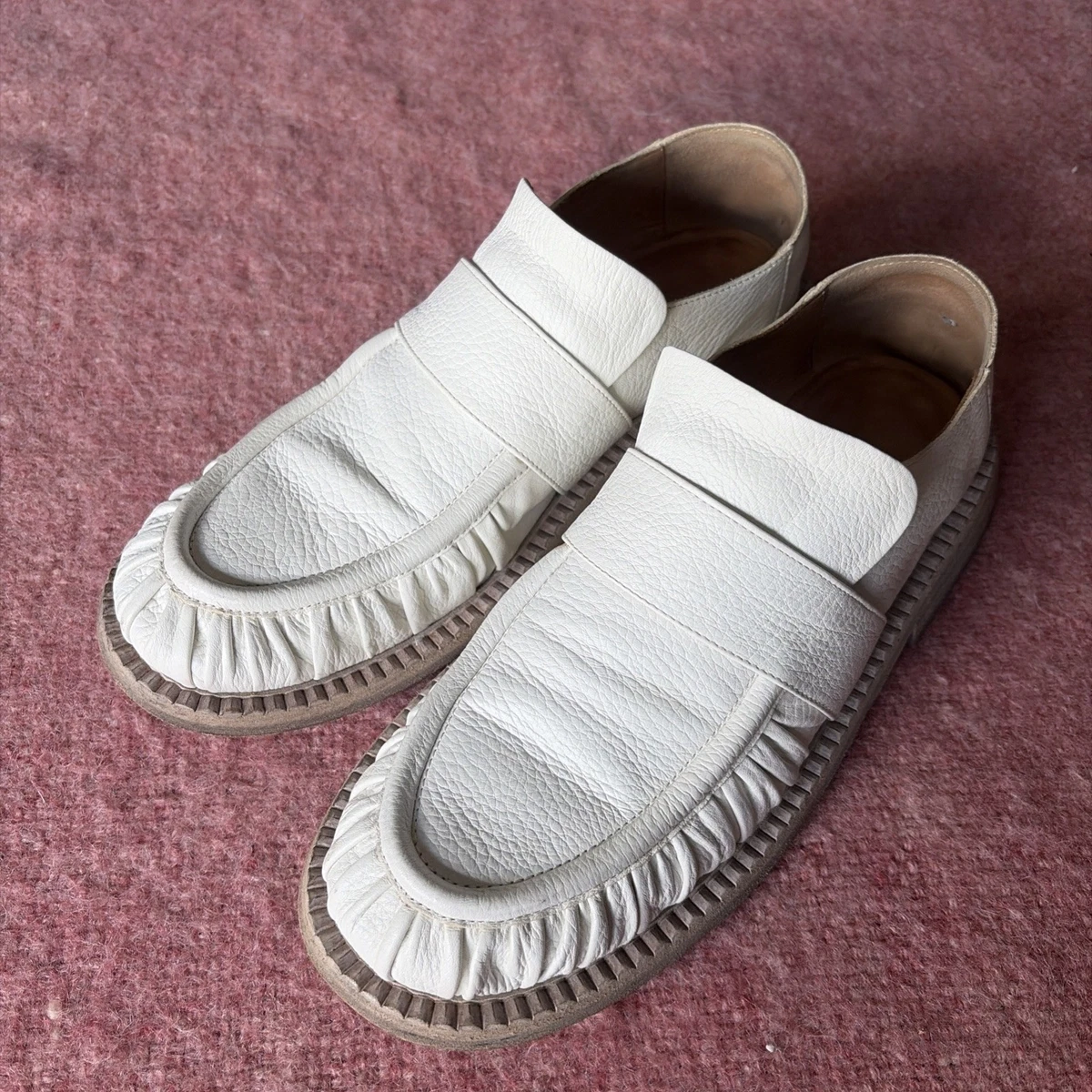 SYDNEY SILVERMAN WOMANS Cream Fringe Penny Loafers with platform Gianni Bini x Sydney Silverman The Alexa Double Face Wool  main image 2