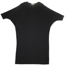 Michael Kors Short Sleeve Mini T-Shirt Dress Black Women's Size 8 Made in Italy