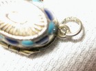 vintage Miniature EGYPTIAN 800 Silver Enameled BASKET PENDANT Charm w Tiny BABY — photo 8