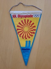 XX. OLYMPIADE MUNCHEN 1972 Wimpel , Größe 14 x 23 cm Wie Neu