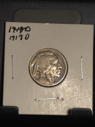 1917-D 5C Buffalo Nickel