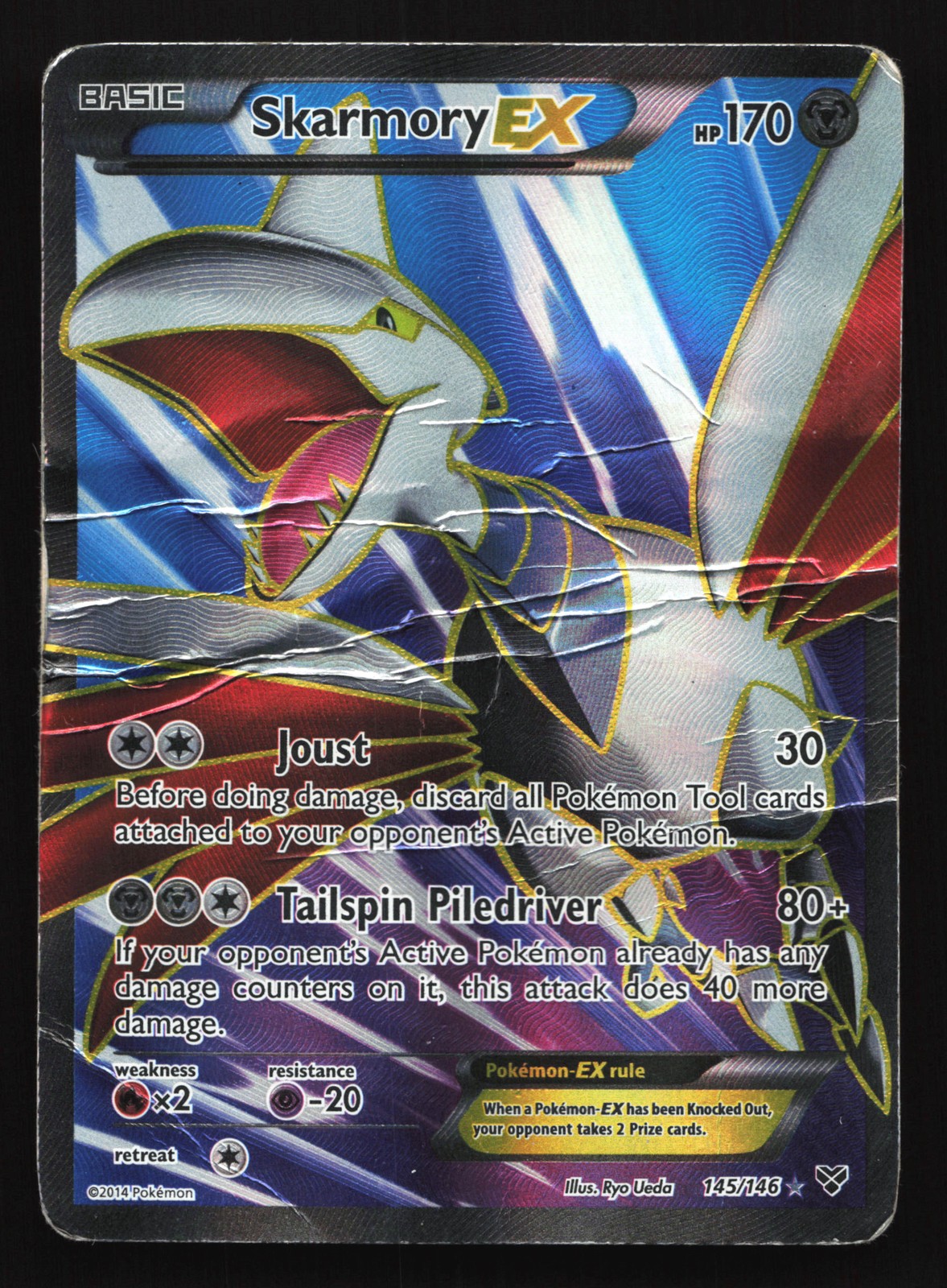 Skarmory EX (Full Art) 145/146 XY Base Set Ultra Rare Pokemon Card