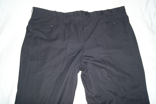 bolzano uomo collezione dress pants mens 56 navy unhemmed oxford sbx2 big & tall - Picture 9 of 10